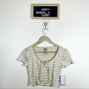 Urban outfitters BDG Abby Lace-Up Cropped Tee